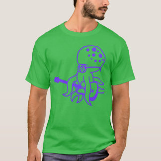 Cool Octopus Kraken Squid Plays Guitar Guitarist v T-Shirt