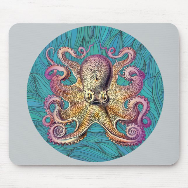 Cool octopus print mouse mat (Front)