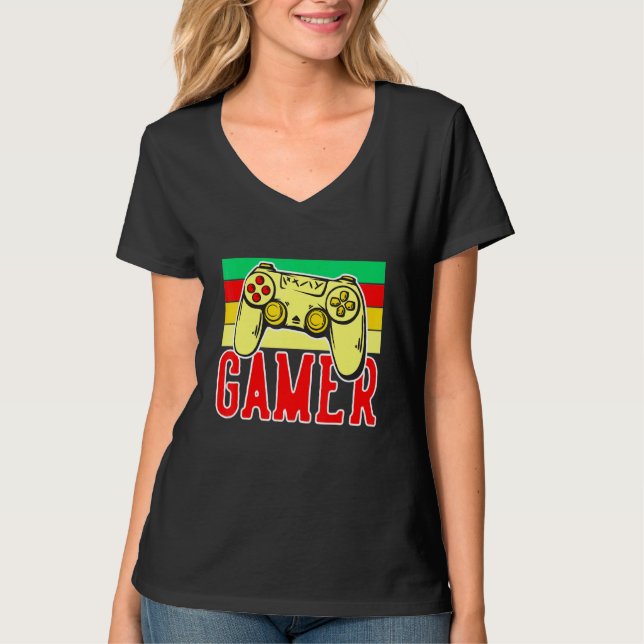 Cool Of Gaming Controller 4 Gamers And Streamers T-Shirt (Front)