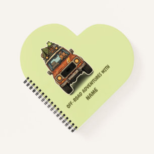 Cool Off-Road Capybara Camping Adventure Notebook