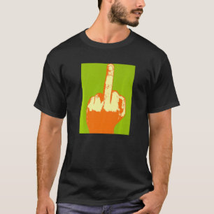 Cool Offensive Pop Vintage Retro Middle Finger Lim T-Shirt