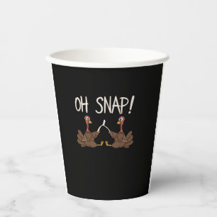 Cool Oh Snap! _ Funny Turkey With Wishbone Thanksg Paper Cups