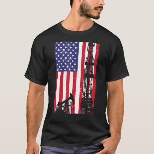 Cool Oil Field Art For Men Women Oilfield Drilling T-Shirt