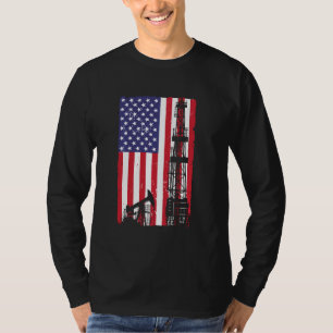 Cool Oil Field Art For Men Women Oilfield Drilling T-Shirt