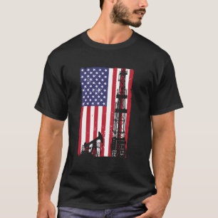 Cool Oil Field Art For Men Women Oilfield Drilling T-Shirt