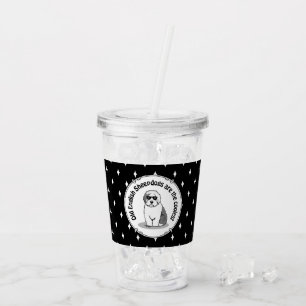 Cool Old English Sheepdog (Grey 1) Cute Funny Acrylic Tumbler