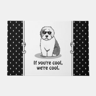 Cool Old English Sheepdog (Grey 1) Cute Funny Doormat