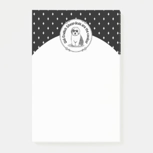 Cool Old English Sheepdog (Grey 1) Cute Funny Post-it Notes
