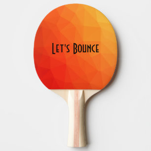 Cool Ombre orange yellow sunset Let's bounce Ping Pong Paddle