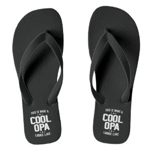 Cool Opa Looks Like Father Grandpa Gift Flip Flops