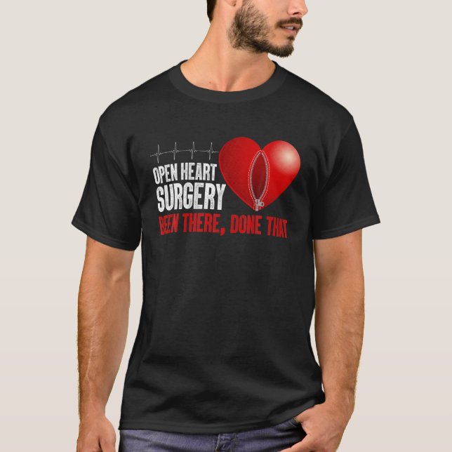 Cool Open Heart Surgery Art Men Women Heart Attack T-Shirt (Front)