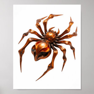 Cool Orange ABSTRACT ART Modern Design Poster