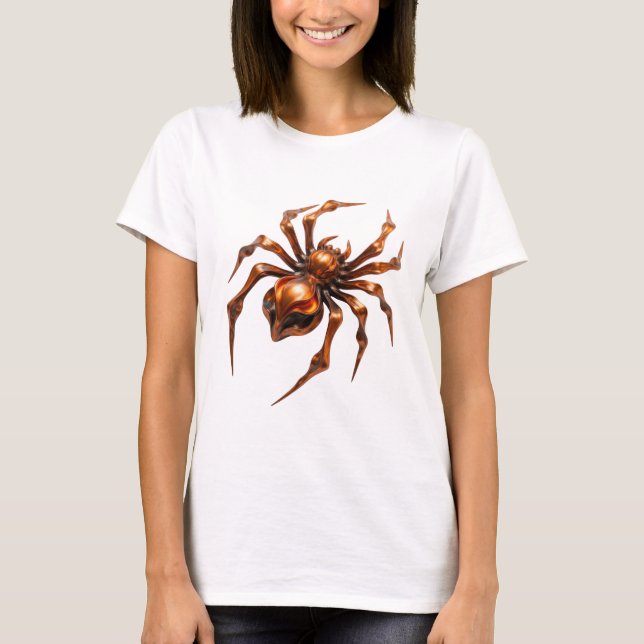Cool Orange ABSTRACT ART Modern Design T-Shirt (Front)