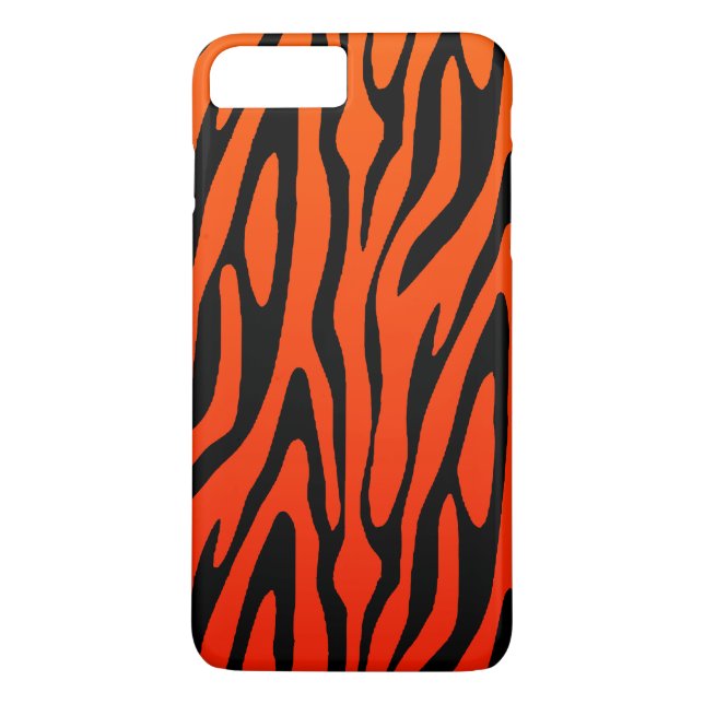 Cool Orange and Black Zebra Stripes Pattern Case-Mate iPhone Case (Back)