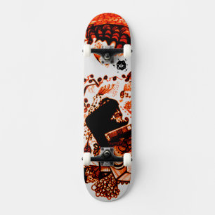 Cool Orange Black Skateboard