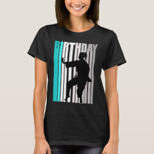 Cool Orange Retro Girls Karate Birthday Keep Train T-Shirt