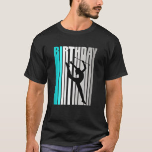 Cool Orange Retro Girls Rhythmic Gymnastics Birthd T-Shirt