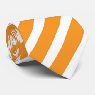 cool orange white stripe pattern tie