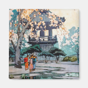 Cool oriental Hiroshi Yoshida Japanese Shrine art Magnet