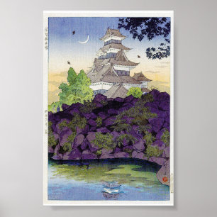 Cool oriental japanese Ancient Castle Palace art Poster