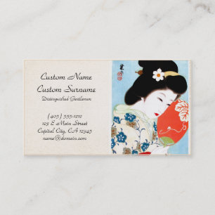 Cool oriental japanese classic geisha lady art business card