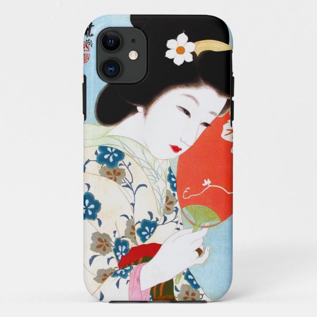 Cool oriental japanese classic geisha lady art Case-Mate iPhone case (Back)
