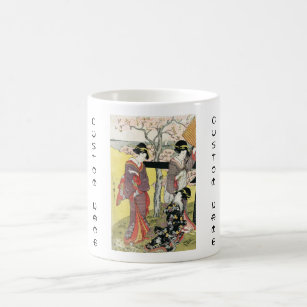 Cool oriental japanese classic geisha lady art coffee mug