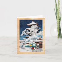 Cool oriental japanese hasui Kawase winter snow