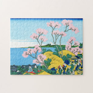 Cool oriental japanese Hokusai Fuji View landscape Jigsaw Puzzle