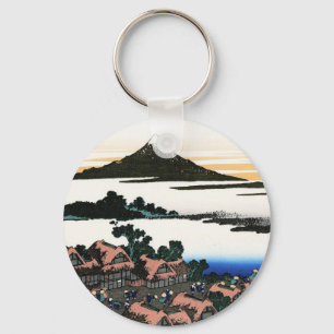 Cool oriental japanese Hokusai Fuji View landscape Key Ring