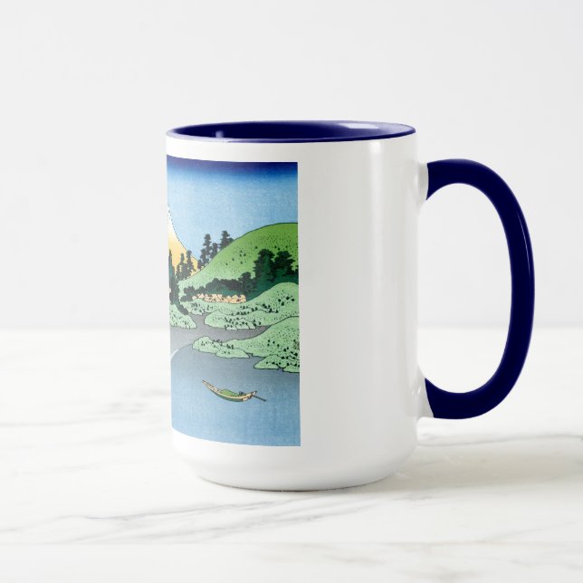 Cool oriental japanese Hokusai Fuji View landscape Mug (Right)