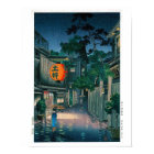 Cool oriental japanese Kasamatsu night street rain