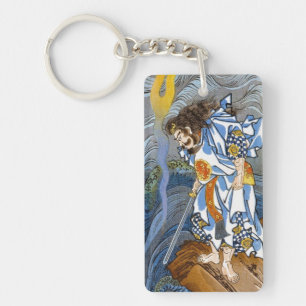 Cool oriental japanese Kuniyoshi legendary warrior Key Ring