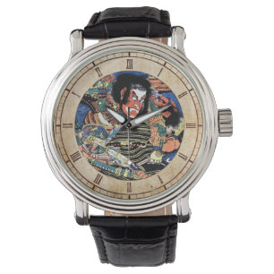 Cool oriental japanese legendary warrior samurai watch