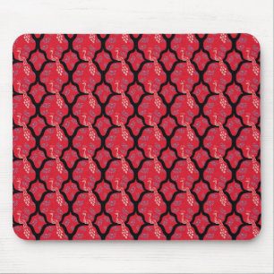 Cool oriental japanese peacock abstract pattern mouse mat
