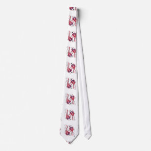 Cool Oriental Japanese pink Koi Carp Yin Yang Tie