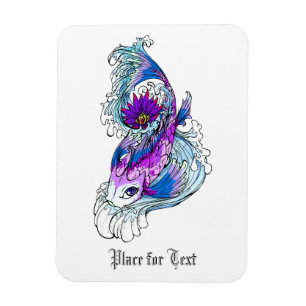 Cool Oriental Japanese Purple Koi Fish Magnet