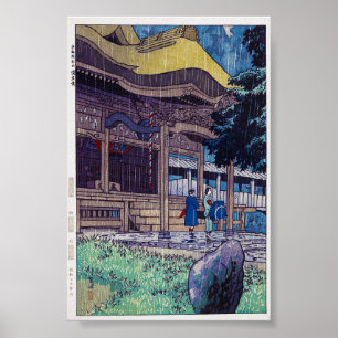 Cool oriental Japanese Shiro Kasamatsu Rainy day Poster