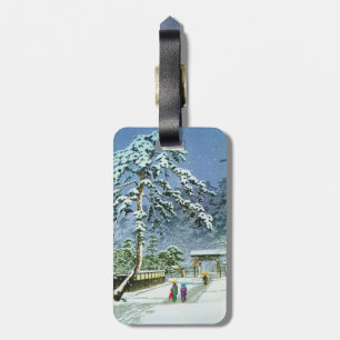 Cool oriental japanese watercolor Honmonji Temple Luggage Tag