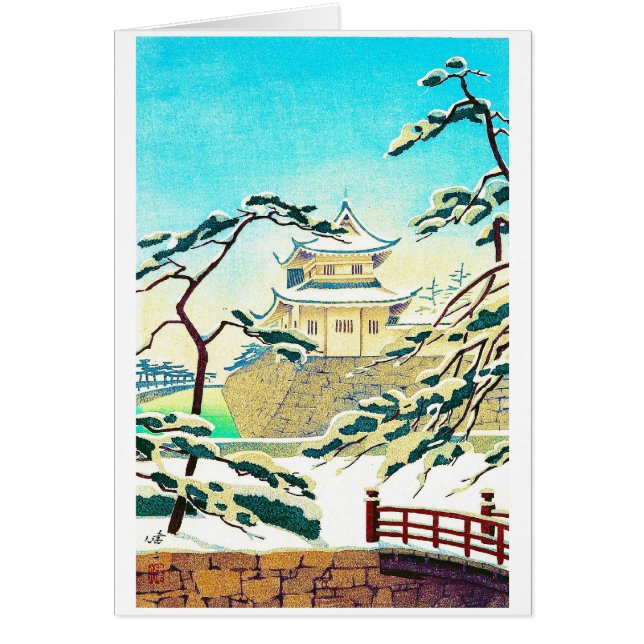 Cool oriental japanese winter castle sceneart (Front)