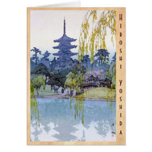 Cool oriental japanese Yoshida lake Shrine Temple