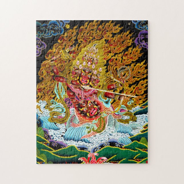 Cool oriental mandala thangka god oriental vibrant jigsaw puzzle (Vertical)