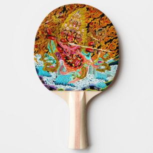 Cool oriental mandala thangka god oriental vibrant ping pong paddle