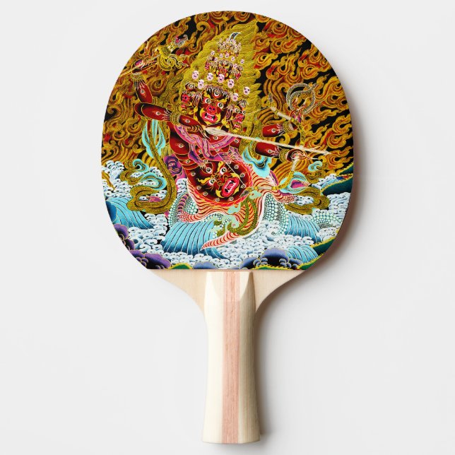 Cool oriental mandala thangka god oriental vibrant ping pong paddle (Front)