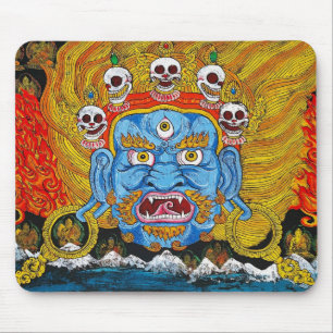 Cool oriental tibetan thangka demon tattoo art mouse mat