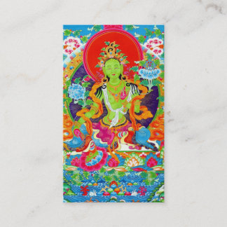 Cool oriental tibetan thangka god tattoo art business card