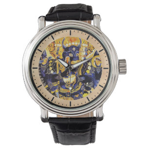Cool oriental tibetan thangka god tattoo art watch