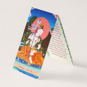 Cool oriental tibetan thangka mandarava tattoo art business card