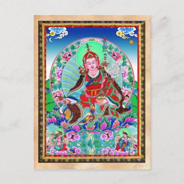Cool oriental tibetan thangka Padmasambhava Postcard (Front)