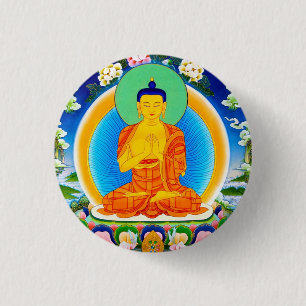 Cool oriental tibetan thangka Prabhutaratna Buddha 3 Cm Round Badge